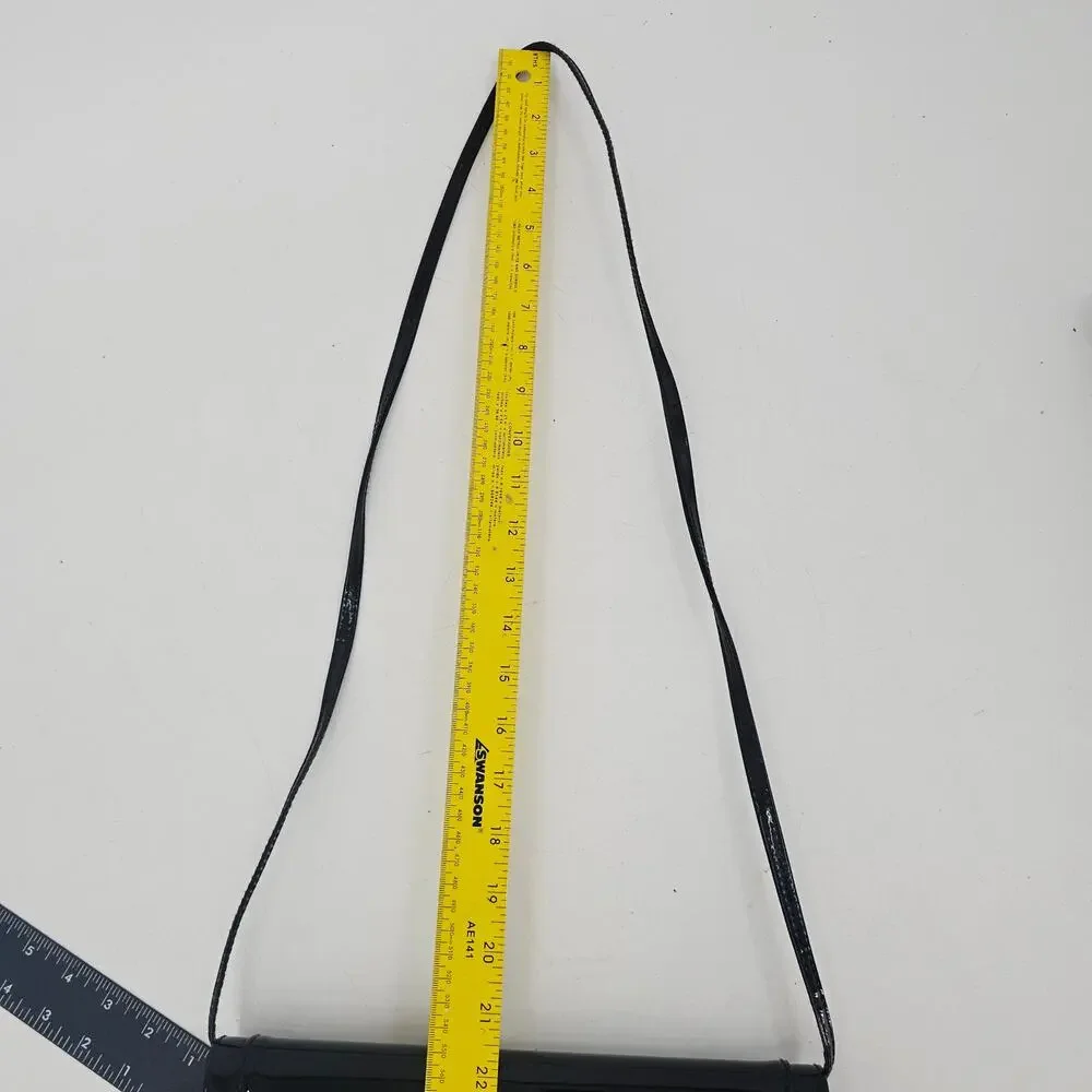 1960s Mod Style Clutch Cocktail Glamour Black Patent Clutch Purse Evening Bag